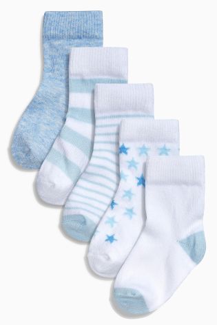Blue Socks Five Pack (Younger Boys)
